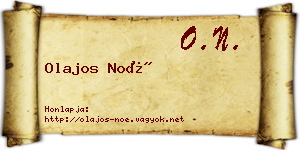 Olajos Noé névjegykártya